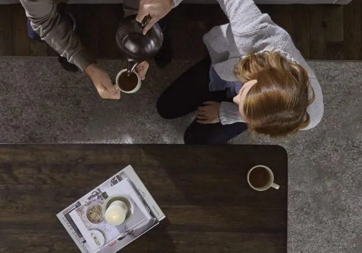 Couple Enjoying coffee | Boyer's Floor Covering